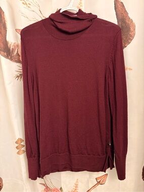 Small merino wool Burgundy Turtleneck Sweater